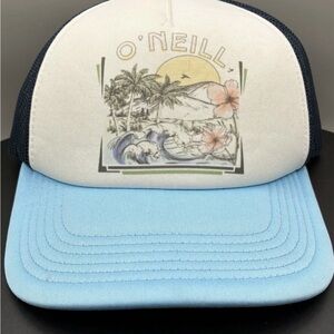O'Neill Beach Scene Trucker Hat - White and Blue